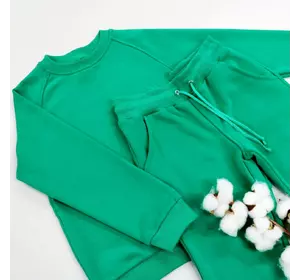 Дитячий весняний   костюм без капюшона колір зелений  116,122,128