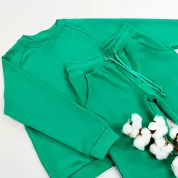 Дитячий весняний   костюм без капюшона колір зелений  116,122,128