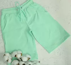 Дитячі та підліткові трикотажні шорти колір світлий мінт 98,104,110 Дитячі та підліткові трикотажні шорти колір світлий мінт 98,104,110