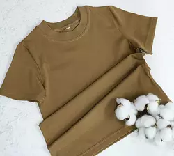 Дитяча футболочка без принта шоколад 134,140,146 Дитяча футболочка без принта шоколад 134,140,146