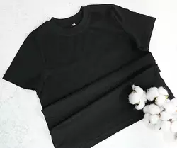 Дитяча футболочка без принта чорна  98,104, 110р. Дитяча футболочка без принта чорна  98,104, 110р.