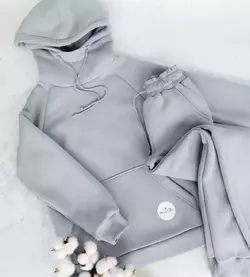 Дитячий сірий трикотажний костюм утеплений 158, 164, 170 Дитячий сірий трикотажний костюм утеплений 158, 164, 170