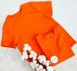 Помаранчева  дитяча футболочка однотонна 152,158р Помаранчева  дитяча футболочка однотонна 152,158р