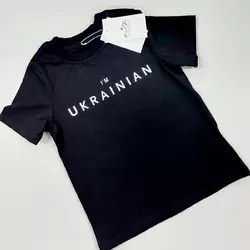 Футболка дитяча з принтом "Im Ukraine" чорна 98,104, 110р. Футболка дитяча з принтом "Im Ukraine" чорна 98,104, 110р.