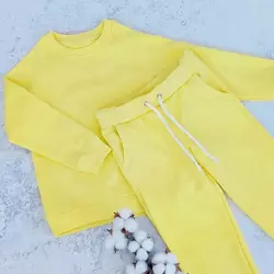 Дитячий весняний   костюм без капюшона колір жовтий 116,122,128 Дитячий весняний   костюм без капюшона колір жовтий 116,122,128