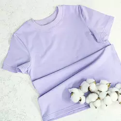 Дитяча футболочка без принта колір бузок 164,170 Дитяча футболочка без принта колір бузок 164,170