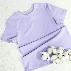 Дитяча футболочка без принта колір бузок   98,104, 110р. Дитяча футболочка без принта колір бузок   98,104, 110р.