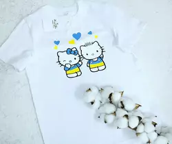 Футболка дитяча з принтом "Kytty" біла 98, 104,110р Футболка дитяча з принтом "Kytty" біла 98, 104,110р