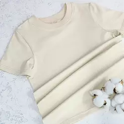 Дитяча футболочка без принта колір беж   98,104, 110р. Дитяча футболочка без принта колір беж   98,104, 110р.