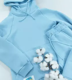 Дитячий голубий  трикотажний костюм з  утепленням 92,98, 104, 110. Дитячий голубий  трикотажний костюм з  утепленням 92,98, 104, 110.