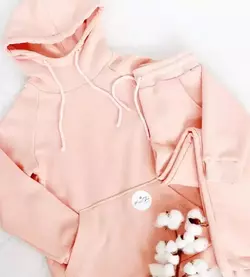 Трикотажний дитячий утеплений костюм колір пудра 140, 146, 152 Трикотажний дитячий утеплений костюм колір пудра 140, 146, 152