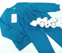 Дитячий весняний   костюм без капюшона колір морська хвиля 98, 104, 110. Дитячий весняний   костюм без капюшона колір морська хвиля 98, 104, 110.