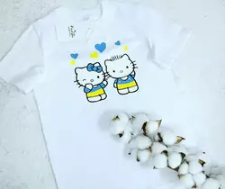 Футболка дитяча з принтом "Kytty" біла 152, 158 Футболка дитяча з принтом "Kytty" біла 152, 158