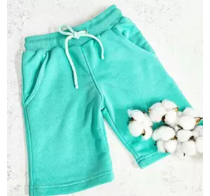 Дитячі та підліткові трикотажні шорти колір мінт 164,170 Дитячі та підліткові трикотажні шорти колір мінт 164,170