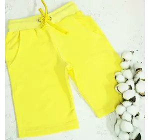 Дитячі та підліткові трикотажні шорти колір жовтий 152,158 Дитячі та підліткові трикотажні шорти колір жовтий 152,158