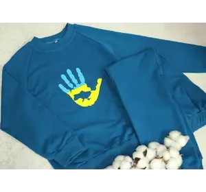 Дитячий весняний   костюм без капюшона з принтом "Долоня" 152,158 Дитячий весняний   костюм без капюшона з принтом "Долоня" 152,158