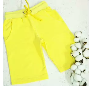 Дитячі та підліткові трикотажні шорти колір жовтий 116,122,128 Дитячі та підліткові трикотажні шорти колір жовтий 116,122,128