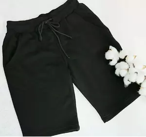 Дитячі та підліткові трикотажні шорти колір чорні 134,140,146 Дитячі та підліткові трикотажні шорти колір чорні 134,140,146