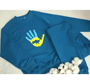 Дитячий весняний   костюм без капюшона з принтом "Долоня" 98, 104, 110. Дитячий весняний   костюм без капюшона з принтом "Долоня" 98, 104, 110.