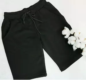 Дитячі та підліткові трикотажні шорти колір чорні 152,158 Дитячі та підліткові трикотажні шорти колір чорні 152,158